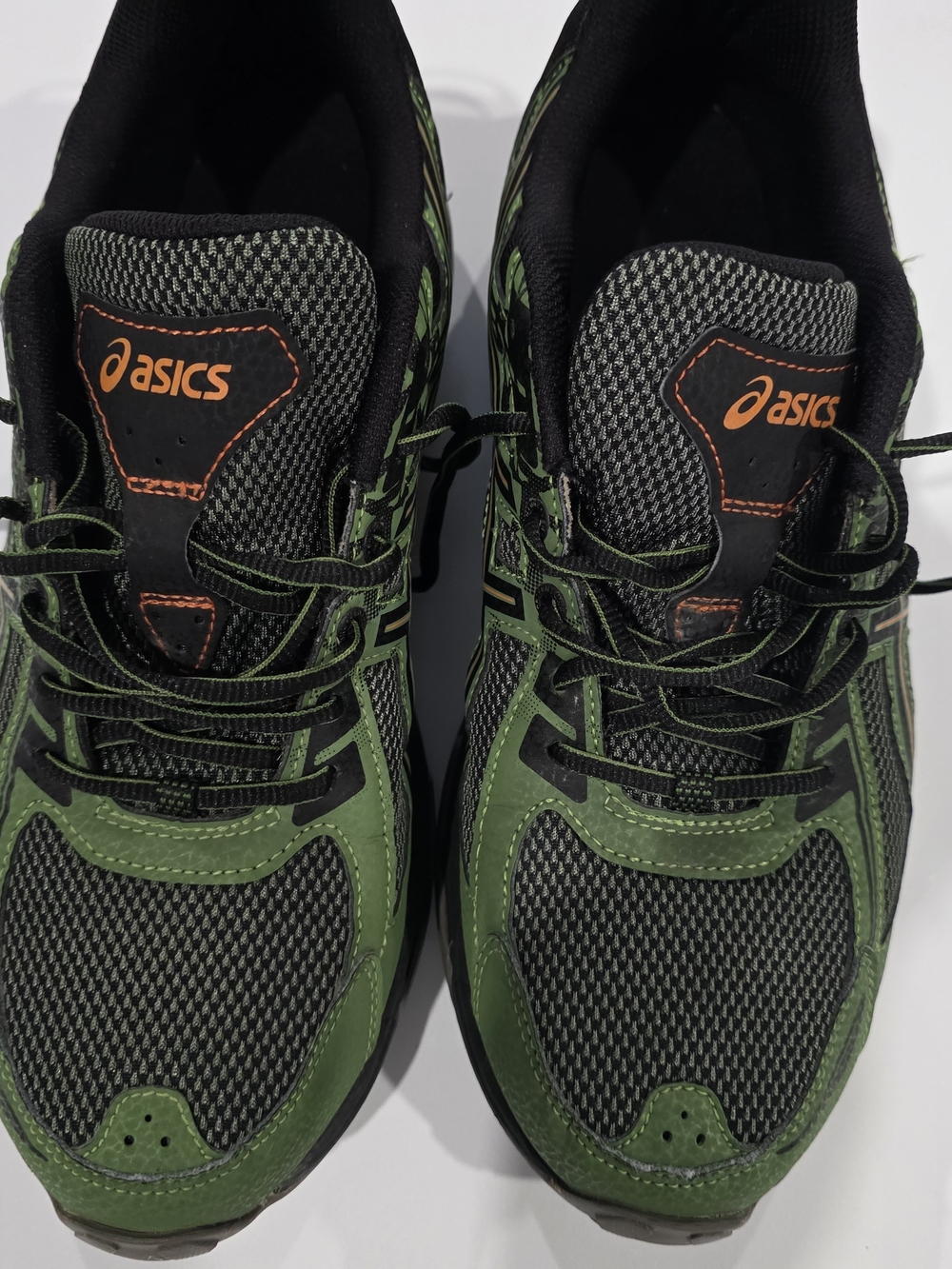 ASICS Green and Black Running Shoes